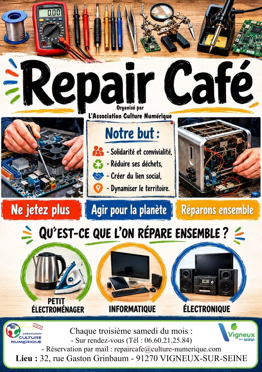 Repair Café à Vigneux-sur-Seine