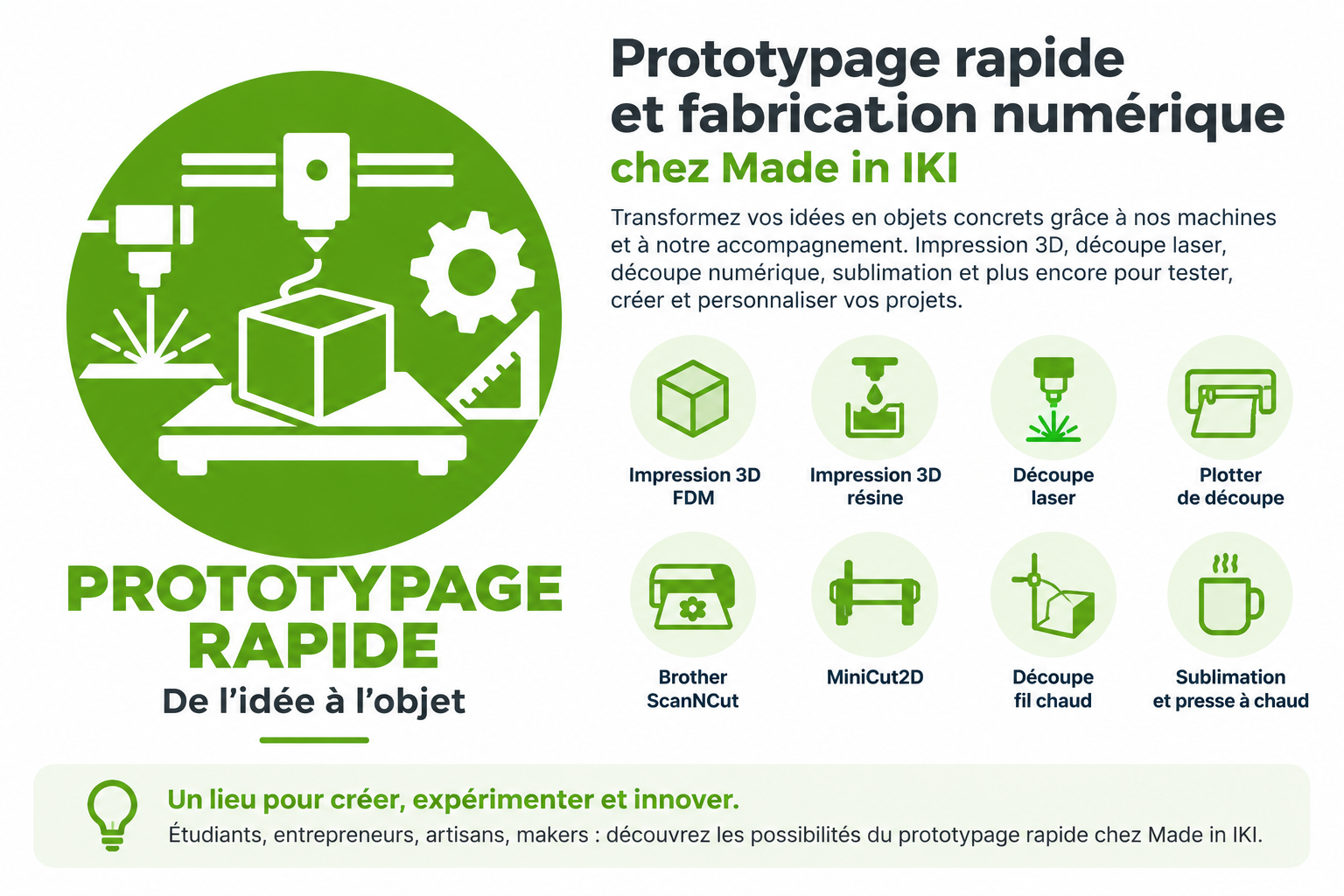 Prototypage rapide et fabrication numérique chez Made in IKI